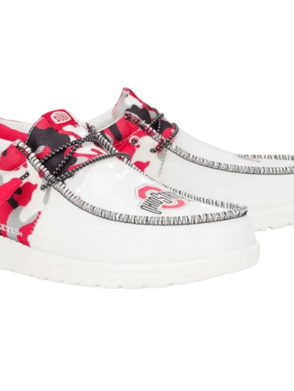Hey Dude Wally Tri The Ohio  State Buckeyes Varsity Red/Black/White Size 11 NEW